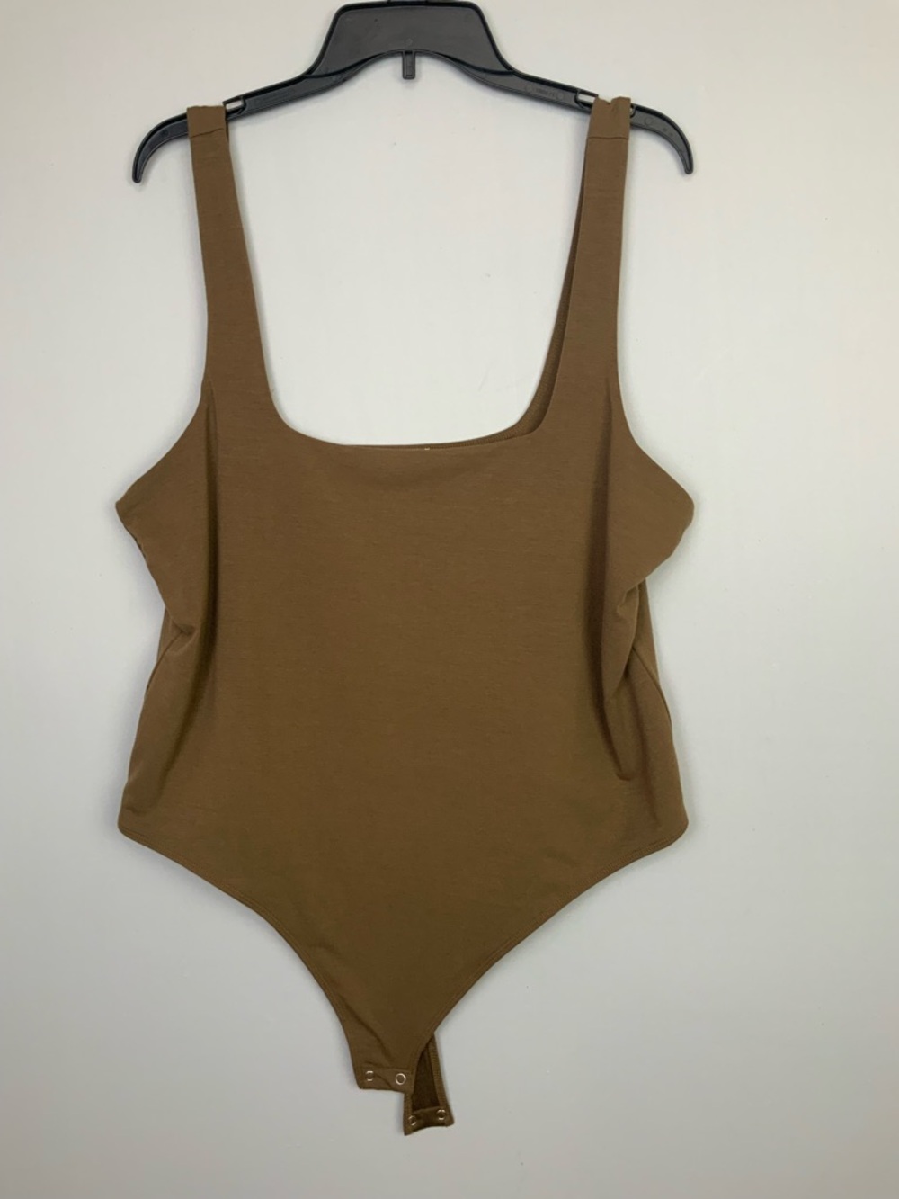 Good American Sz 7 5XL Brown Sculpting Modern Tank Bodysuit Minimalist Capsule